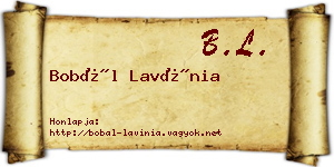 Bobál Lavínia névjegykártya